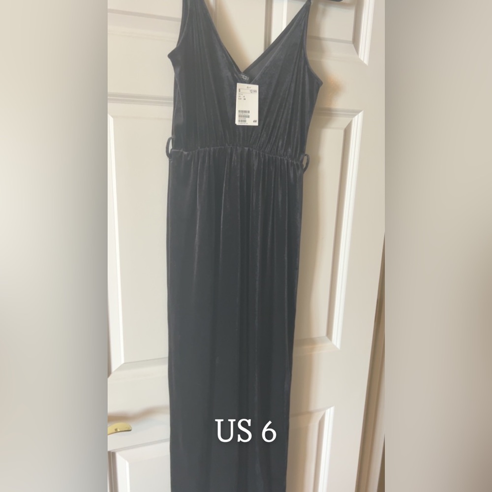 Black velvet jumpsuit
